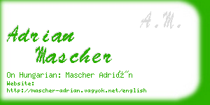 adrian mascher business card